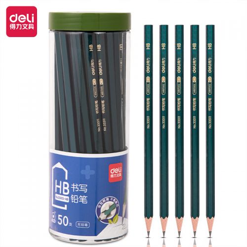 得力(deli)50支HB鉛筆 六角桿學(xué)生繪圖鉛筆 書寫鉛筆 開(kāi)學(xué)禮物33413-HB