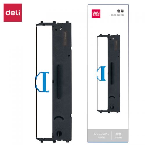 得力（deli）DLS-605K 針式打印機黑色色帶（適用DE-600K) DLS-605K