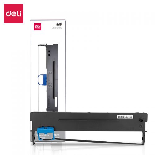 得力(deli)DLS-610K大容量針式打印機黑色色帶 16米帶芯(適用DB-618K,DB-610K,DB-615K,DL-910K,DL-920K)
