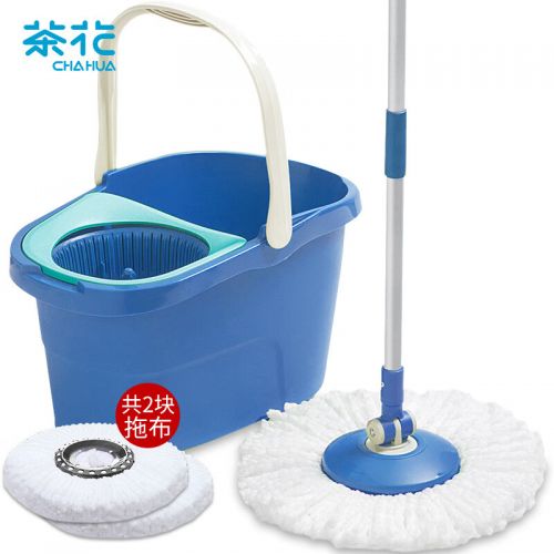茶花拖把桶免手洗旋轉(zhuǎn)拖吸水托布家用拖地桶干濕兩用甩干懶人拖把木地板墩布桶拖地神器 2白頭4707*