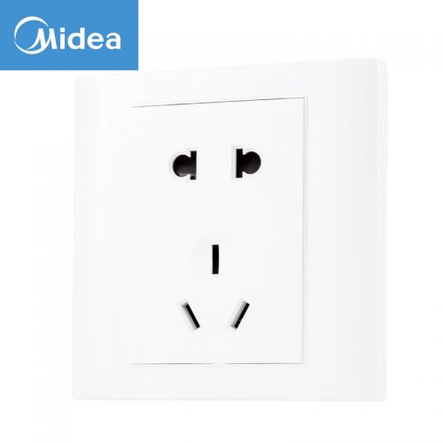 美的（Midea）開關插座面板二三極五孔插座86型床頭墻壁插座電工暗裝